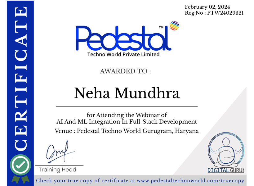Workshop Certificate